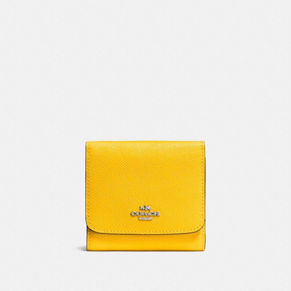 SMALL WALLET - COACH f57725 - SILVER/YELLOW