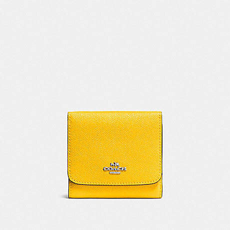 COACH F57725 SMALL WALLET SILVER/YELLOW