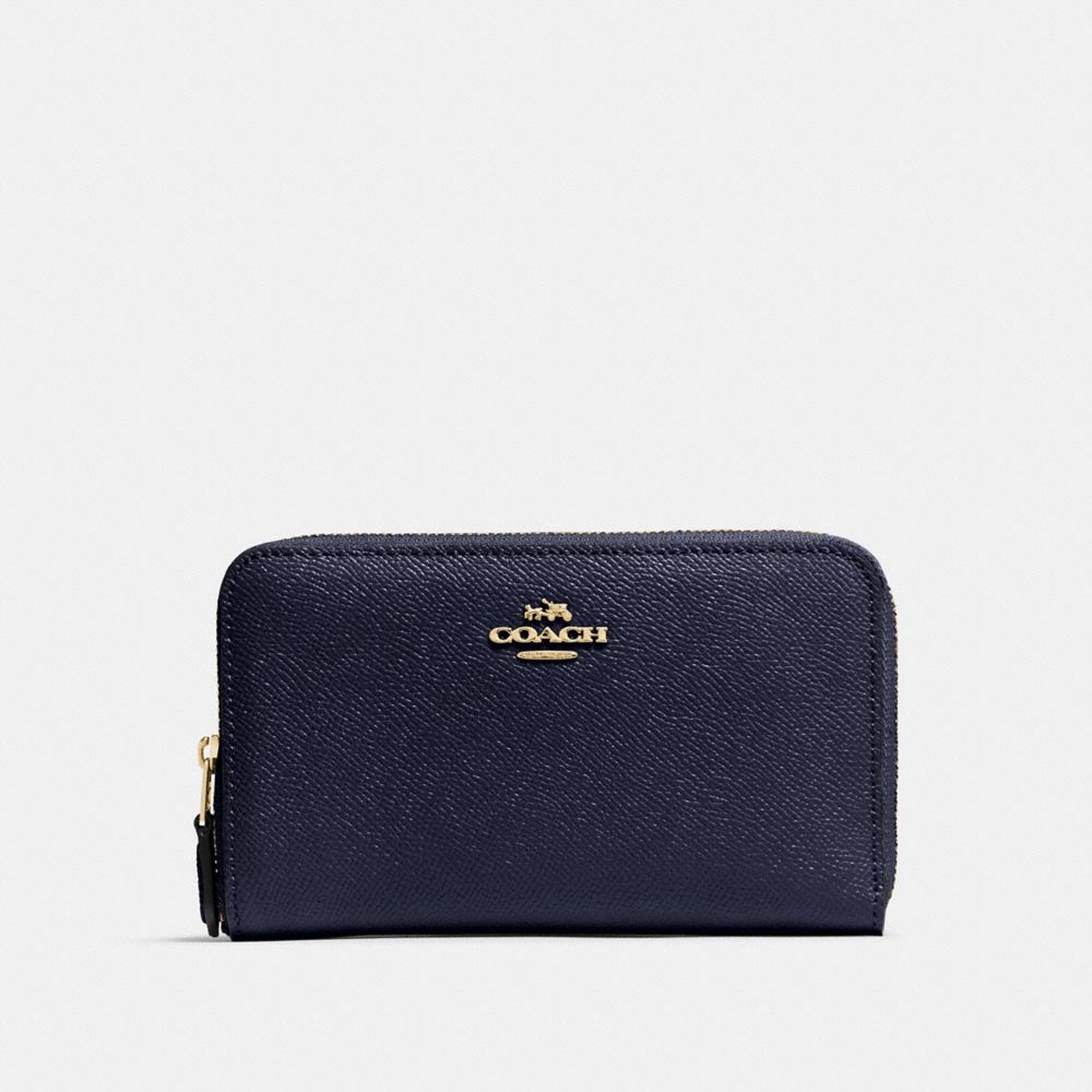 MEDIUM ZIP AROUND WALLET - NAVY/LIGHT GOLD - COACH F57726