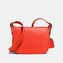 COACH SADDLE 18 - Deep Coral/Dark Gunmetal - F57731