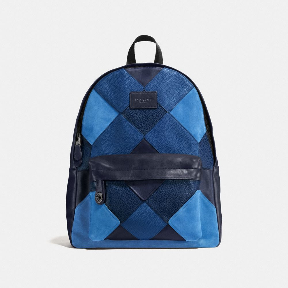 COACH F57758 CAMPUS BACKPACK BLUE-MULTI/BLACK-ANTIQUE-NICKEL