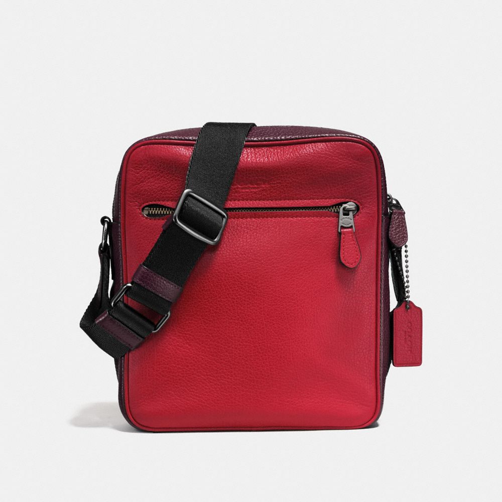 COACH F57771 Metropolitan Flight Bag In Colorblock OXBLOOD/CHERRY/BLACK ANTIQUE NICKEL