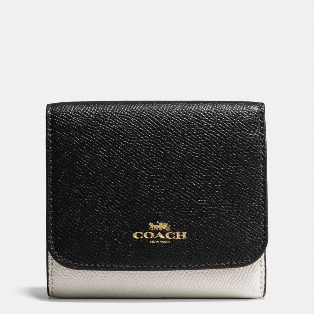 COACH F57825 - SMALL WALLET IN GEOMETRIC COLORBLOCK CROSSGRAIN LEATHER ...