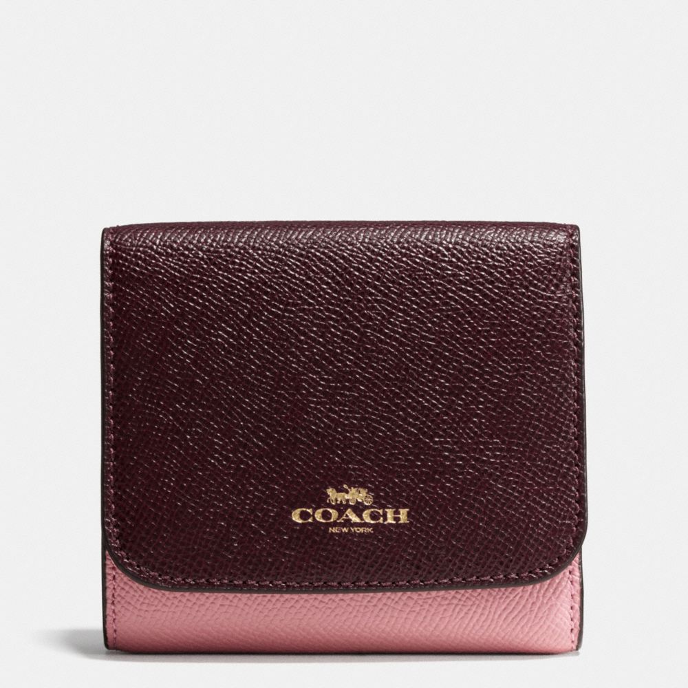 oxblood coach wallet