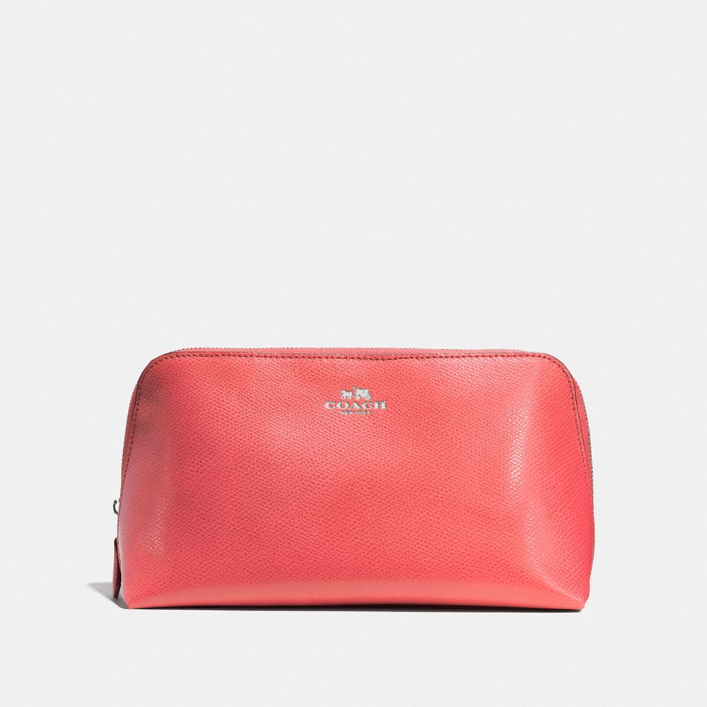 COACH F57856 Cosmetic Case 22 CORAL/SILVER