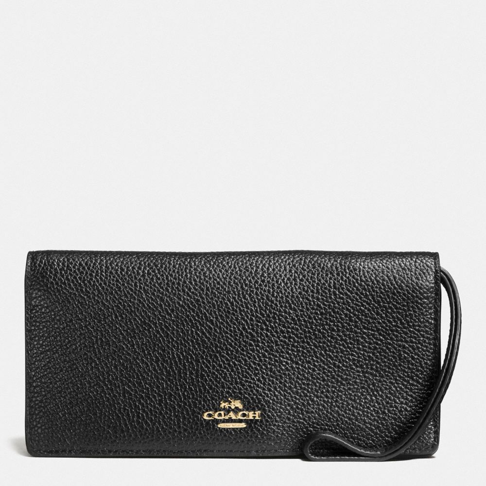 COACH SLIM WALLET - LI/BLACK - F57873