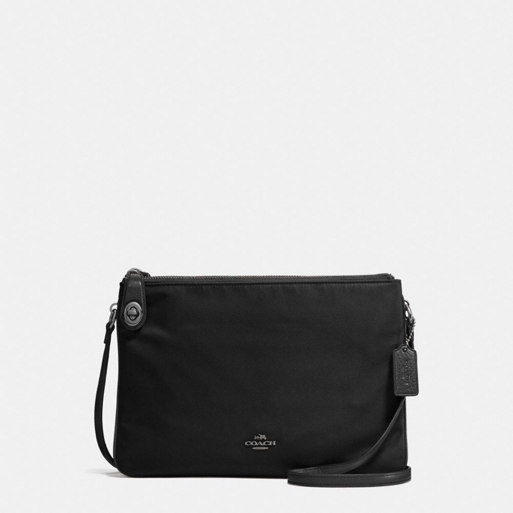 NYLON CROSSBODY - ANTIQUE NICKEL/BLACK - COACH F57899