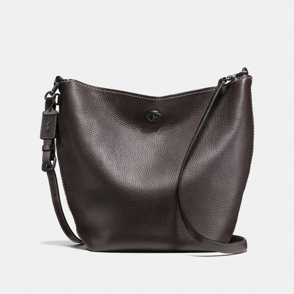 DUFFLE SHOULDER BAG - CHESTNUT/BLACK COPPER - COACH F58019