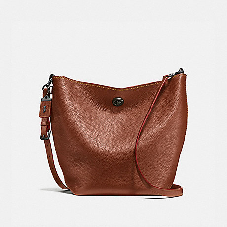 DUFFLE SHOULDER BAG - COACH F58019 - 1941 SADDLE/BLACK COPPER