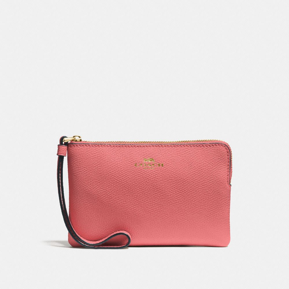 COACH F58032 - CORNER ZIP WRISTLET ROSE PETAL/IMITATION GOLD