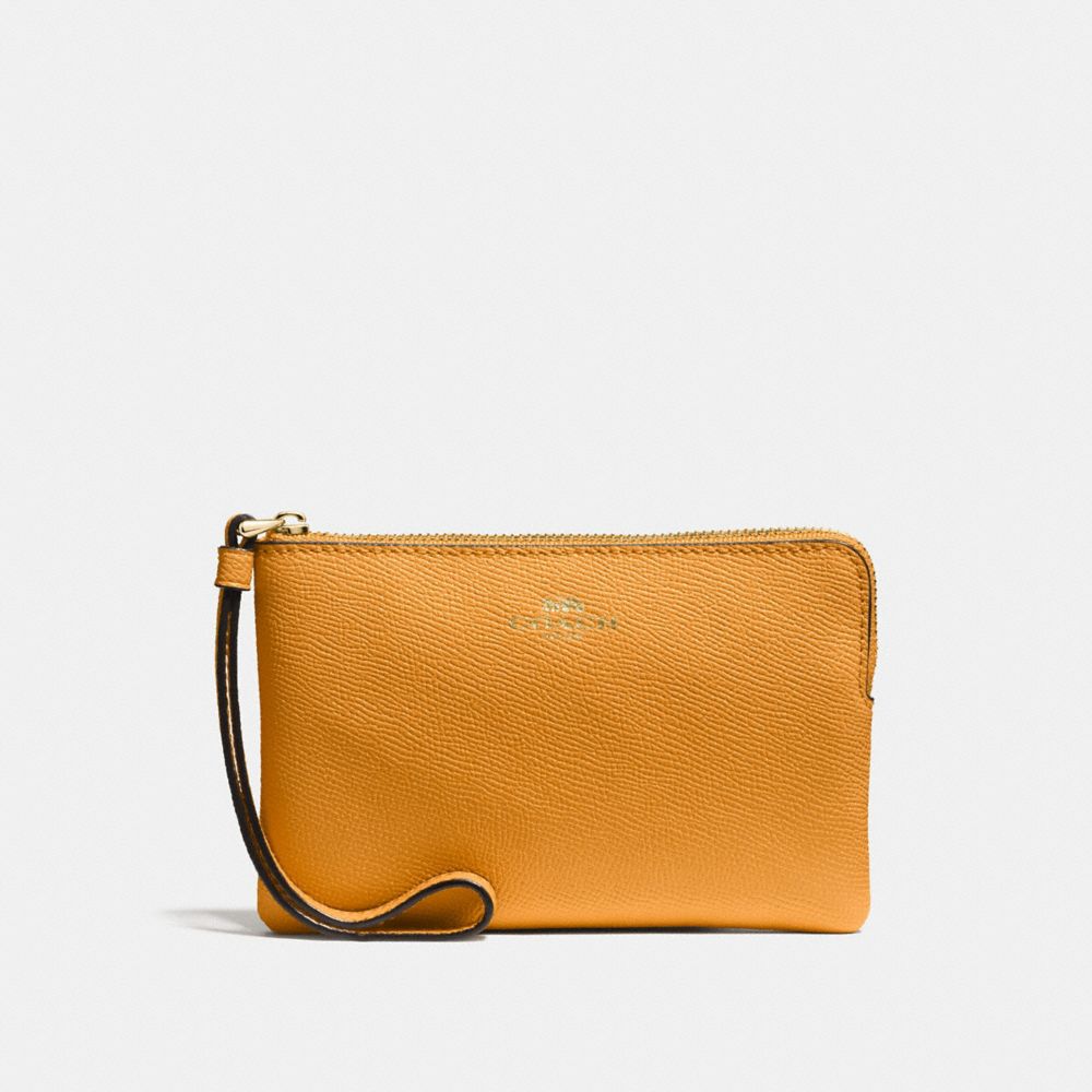 CORNER ZIP WRISTLET - GOLDENROD/LIGHT GOLD - COACH F58032