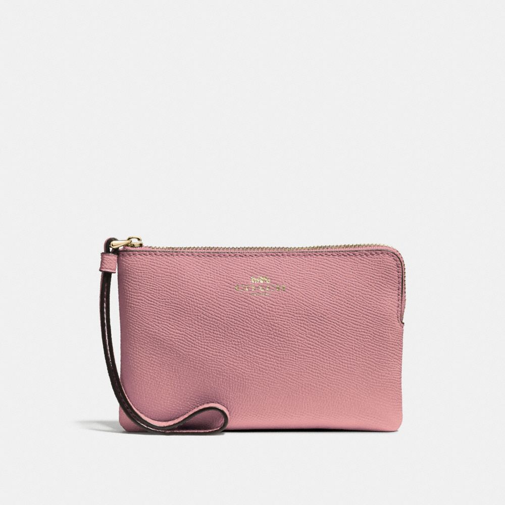 COACH F58032 CORNER ZIP WRISTLET VINTAGE-PINK/IMITATION-GOLD