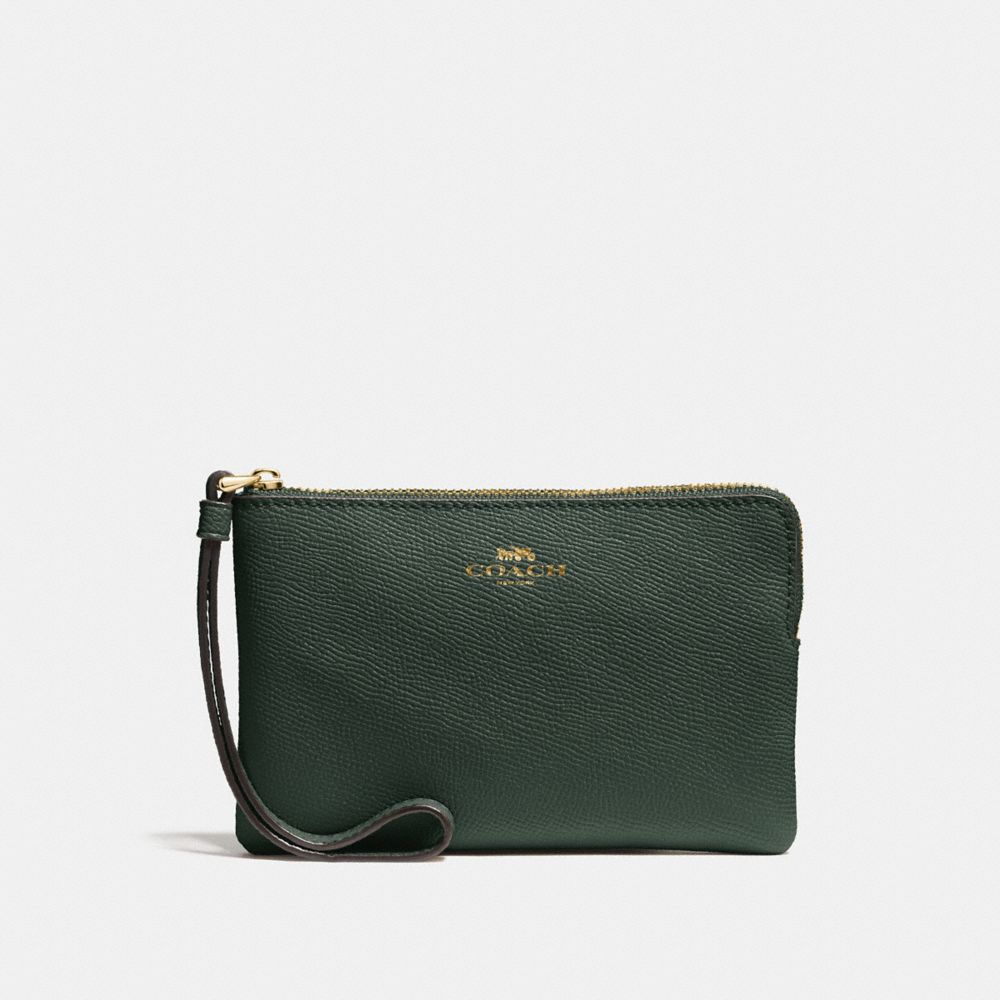 CORNER ZIP WRISTLET - IVY/IMITATION GOLD - COACH F58032