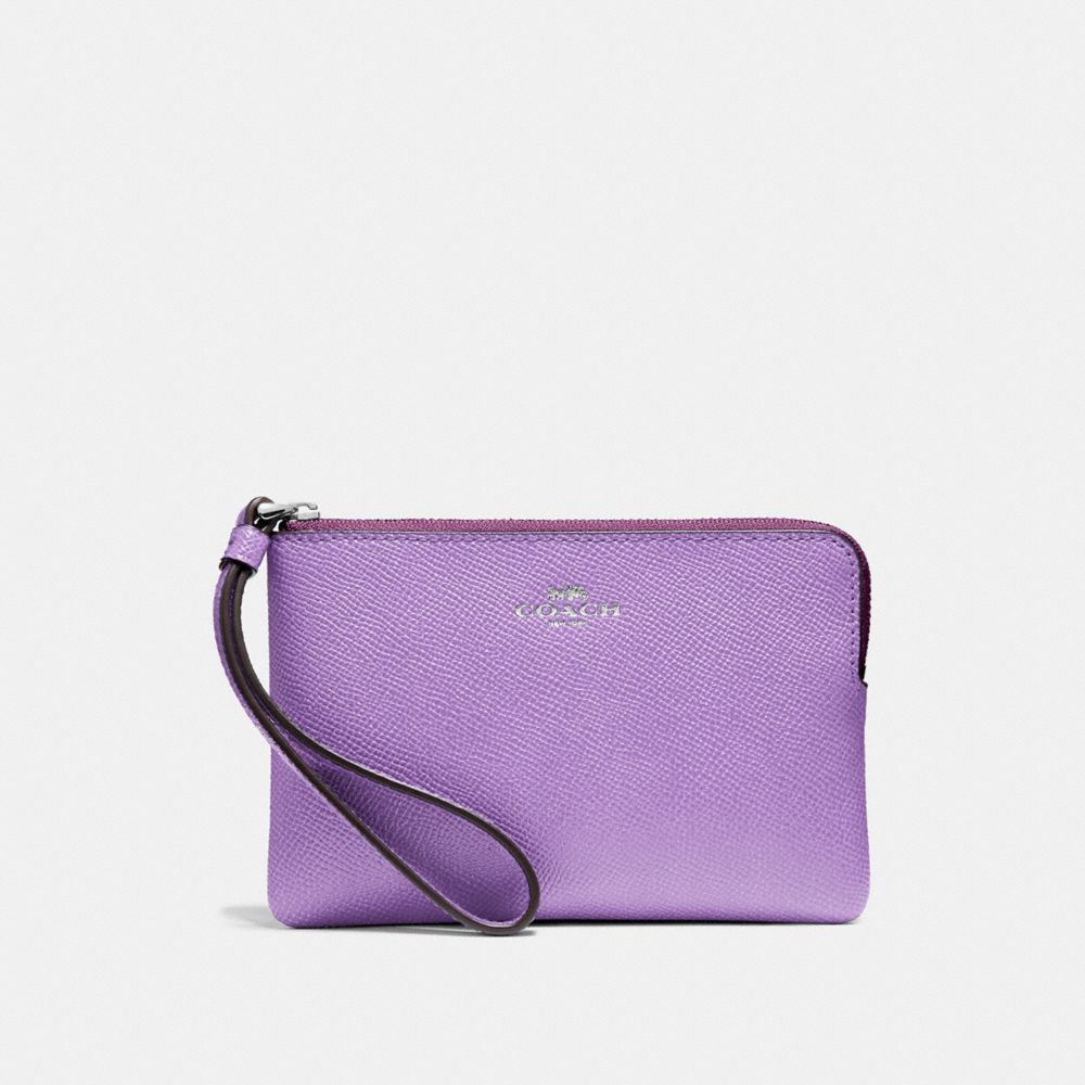 COACH F58032 - CORNER ZIP WRISTLET IRIS/SILVER