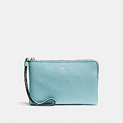 COACH F58032 Corner Zip Wristlet CLOUD/SILVER