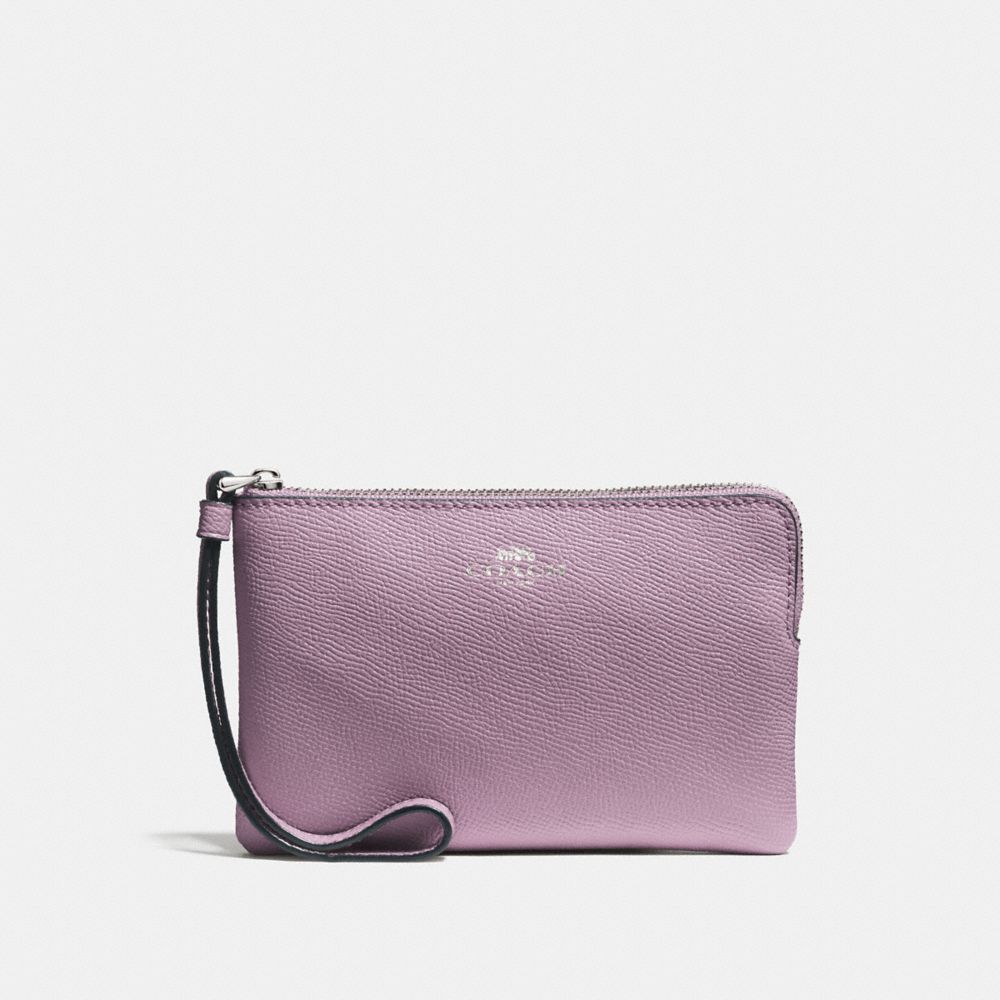 COACH CORNER ZIP WRISTLET - JASMINE/SILVER - F58032