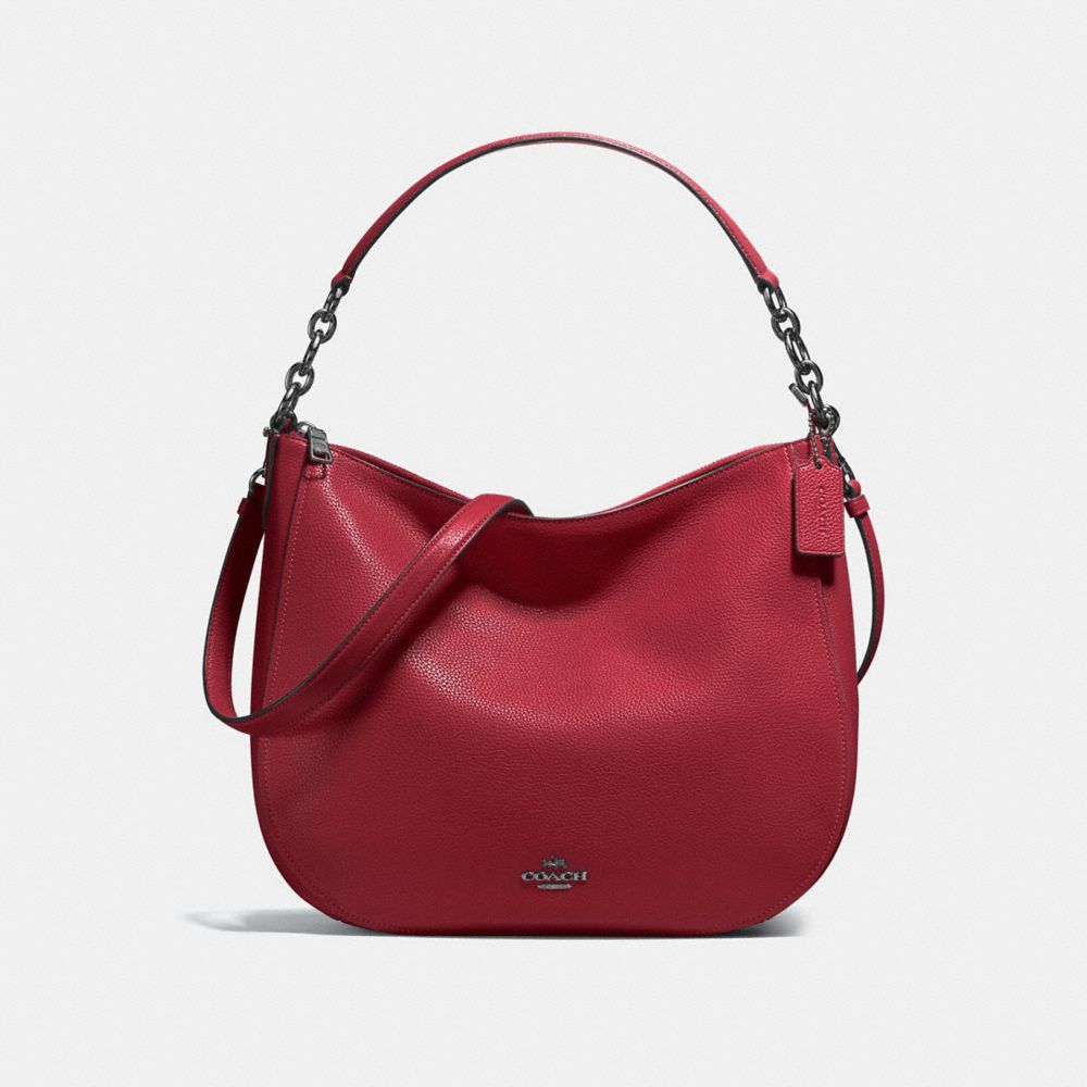 COACH F58036 CHELSEA HOBO 32 CHERRY/DARK-GUNMETAL