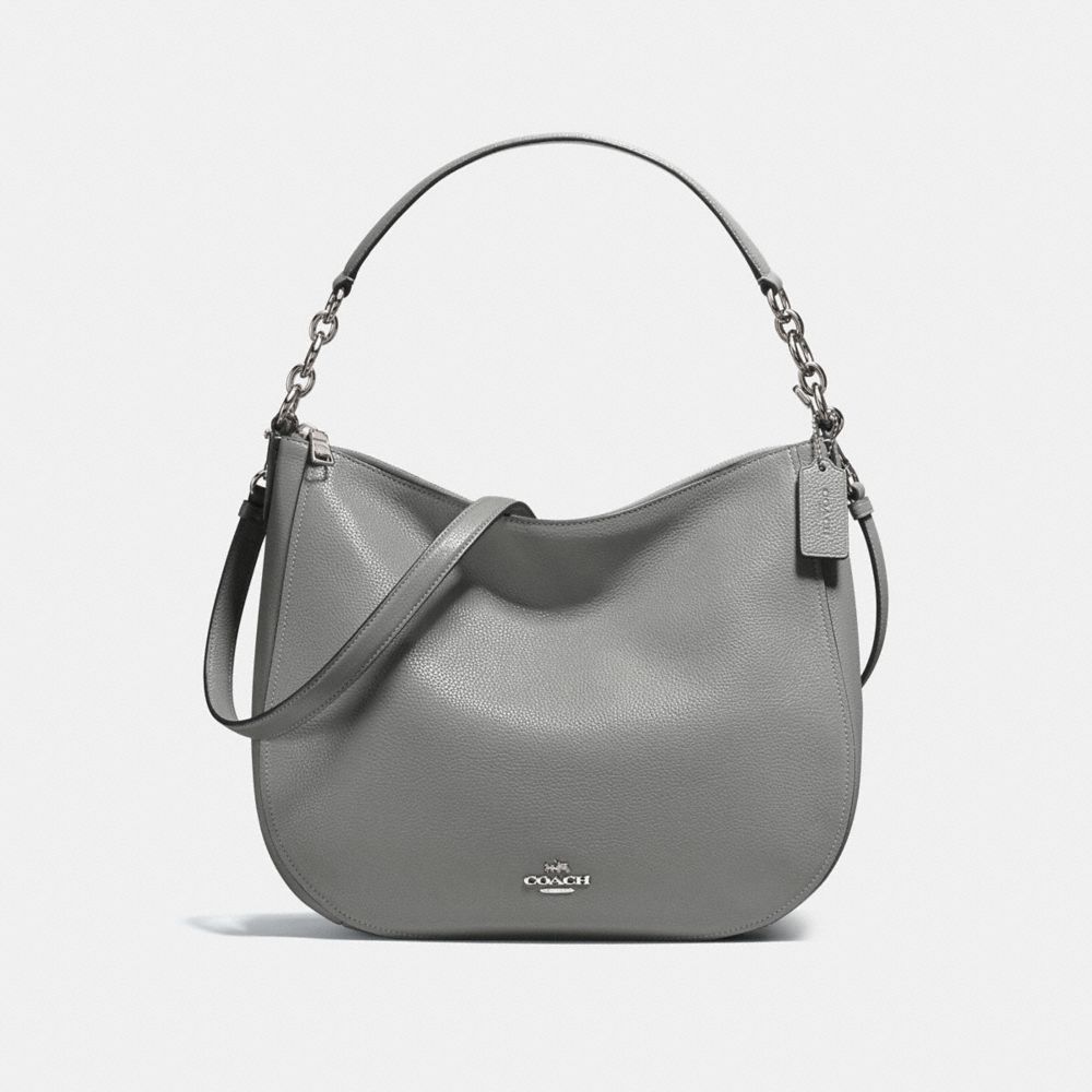 CHELSEA HOBO 32 - HEATHER GREY/DARK GUNMETAL - COACH F58036