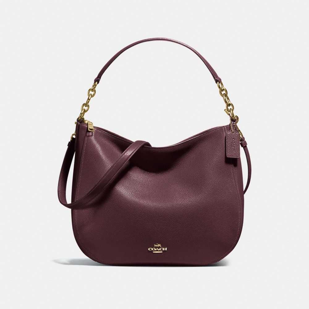 CHELSEA HOBO 32 - F58036 - OXBLOOD/LIGHT GOLD