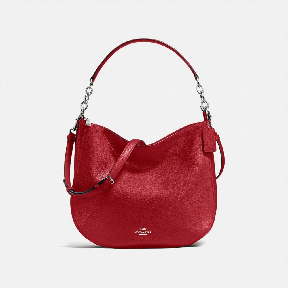 COACH f58036 CHELSEA HOBO 32 RED CURRANT/SILVER