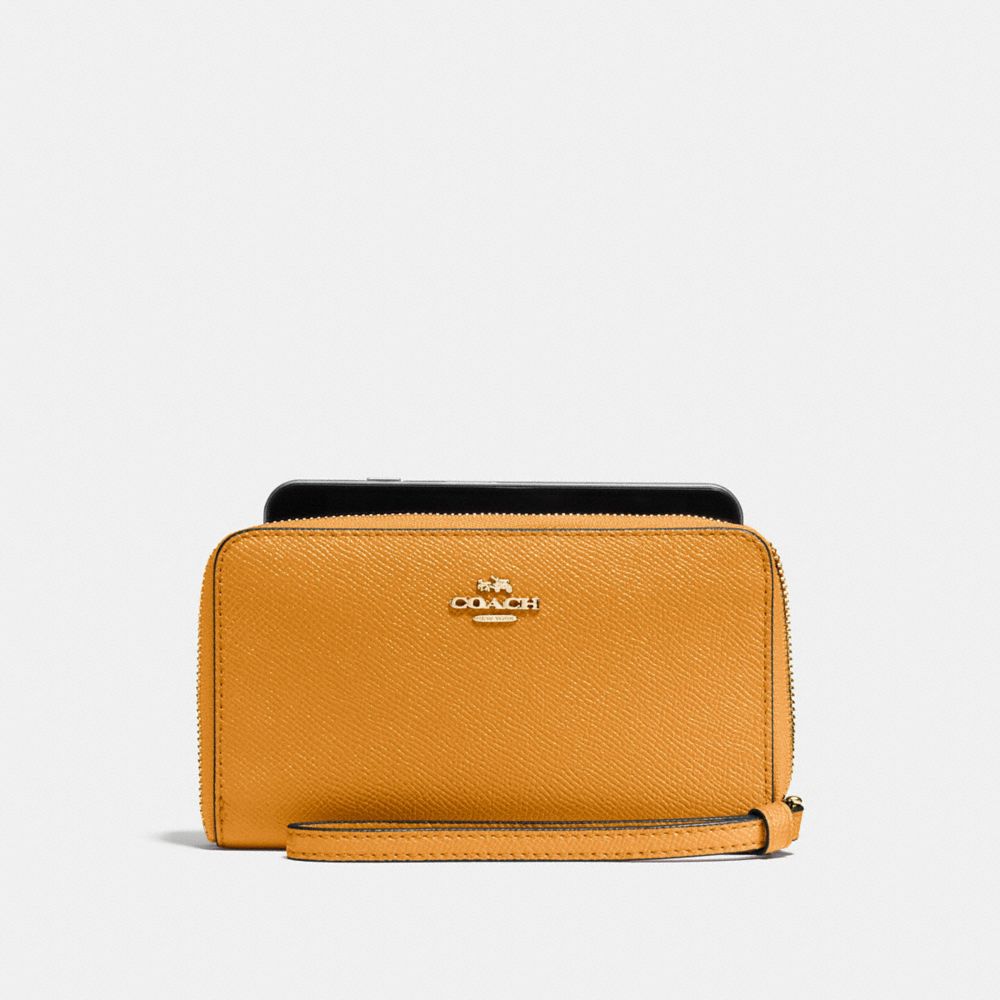 COACH PHONE WALLET - GOLDENROD/light gold - f58053