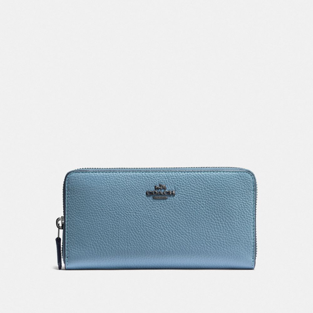 ACCORDION ZIP WALLET - F58059 - DK/CHAMBRAY