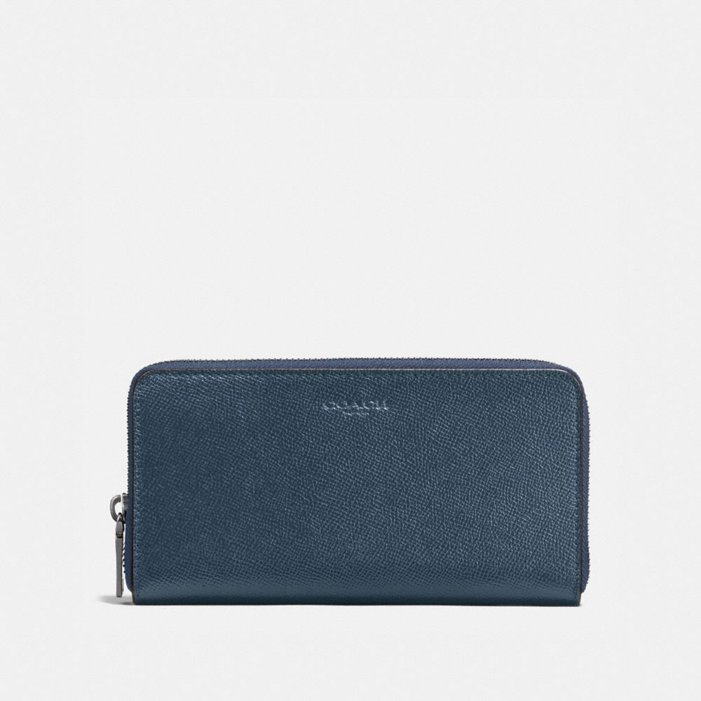 ACCORDION WALLET IN CROSSGRAIN LEATHER - COACH f58107 - DARK DENIM