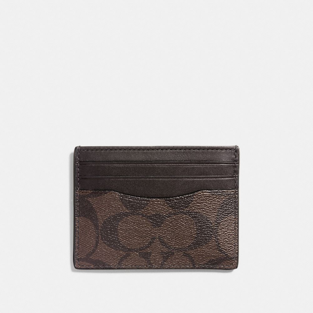 COACH f58110 SLIM CARD CASE MAHOGANY/BROWN