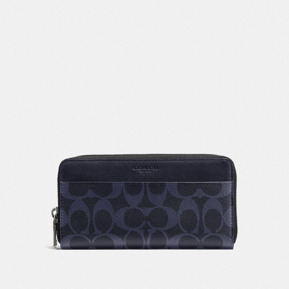 COACH F58112 Accordion Wallet In Signature MIDNIGHT