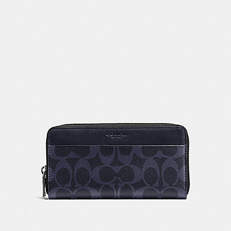 COACH ACCORDION WALLET IN SIGNATURE - MIDNIGHT - f58112