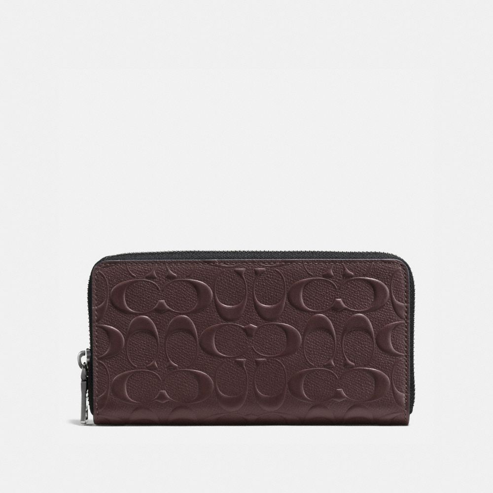 ACCORDION WALLET IN SIGNATURE LEATHER - MAHOGANY - COACH F58113