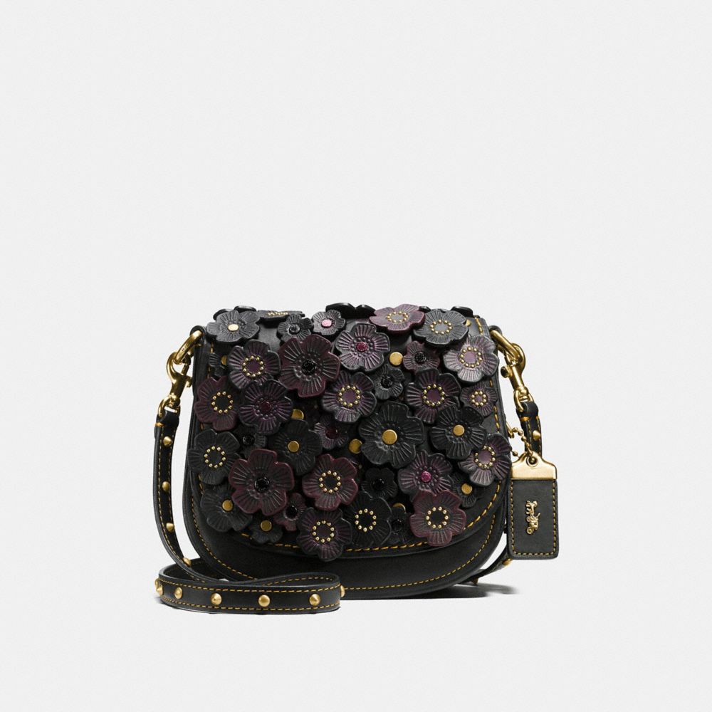 COACH F58128 - SADDLE 17 WITH TEA ROSE BLACK/OLD BRASS