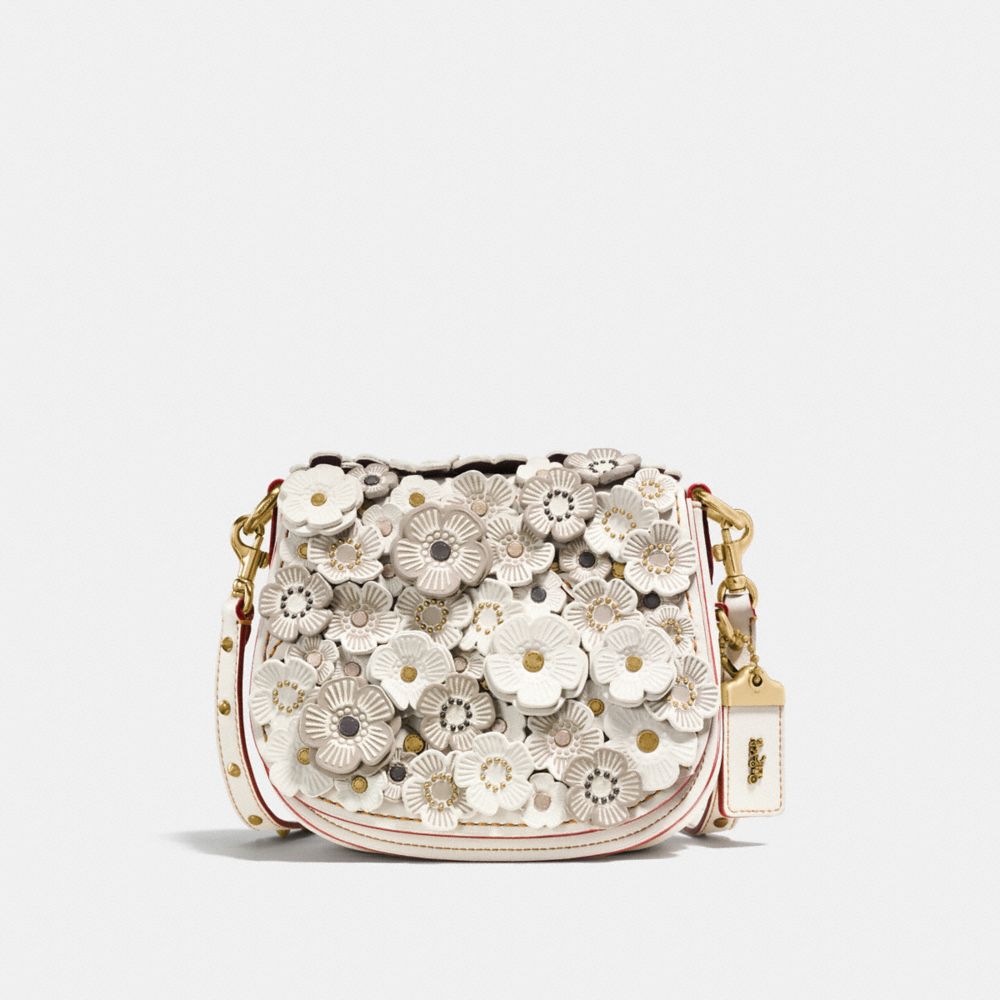 COACH F58128 SADDLE 17 WITH TEA ROSE CHALK/OLD-BRASS