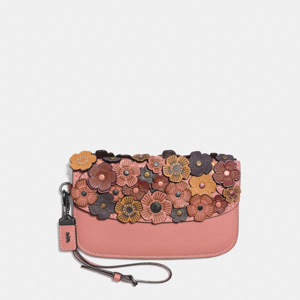 CLUTCH WITH TEA ROSE - MELON/BLACK COPPER - COACH F58181