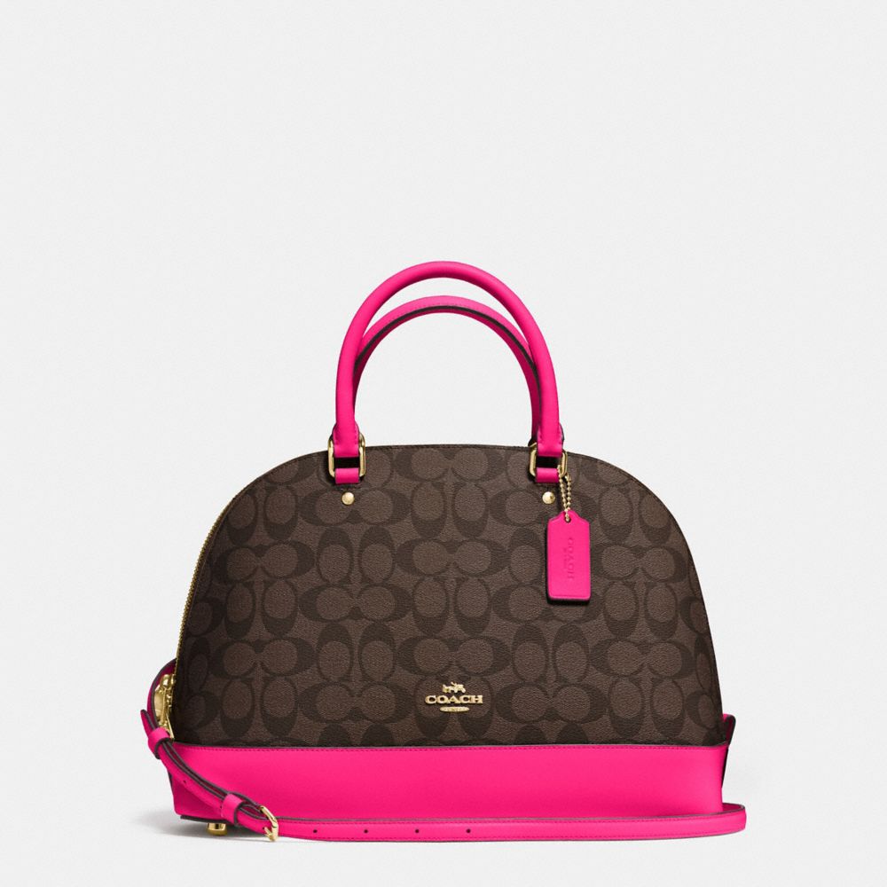 COACH F58287 Sierra Satchel In Signature IMITATION GOLD/BROWN