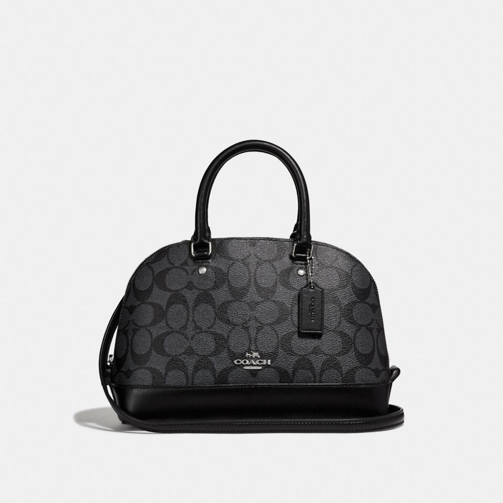 COACH MINI SIERRA SATCHEL - BLACK SMOKE/BLACK/SILVER - F58295