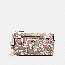 NOLITA WRISTLET 24 IN YANKEE FLORAL PRINT COATED CANAVAS - COACH f58302 - LIGHT GOLD/BEECHWOOD YANKEE FLORAL
