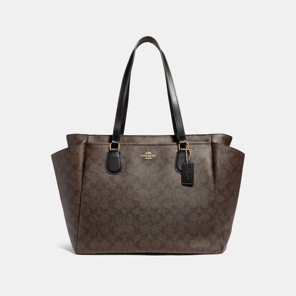 BABY BAG IN SIGNATURE CANVAS - BROWN/BLACK/IMITATION GOLD - COACH F58306
