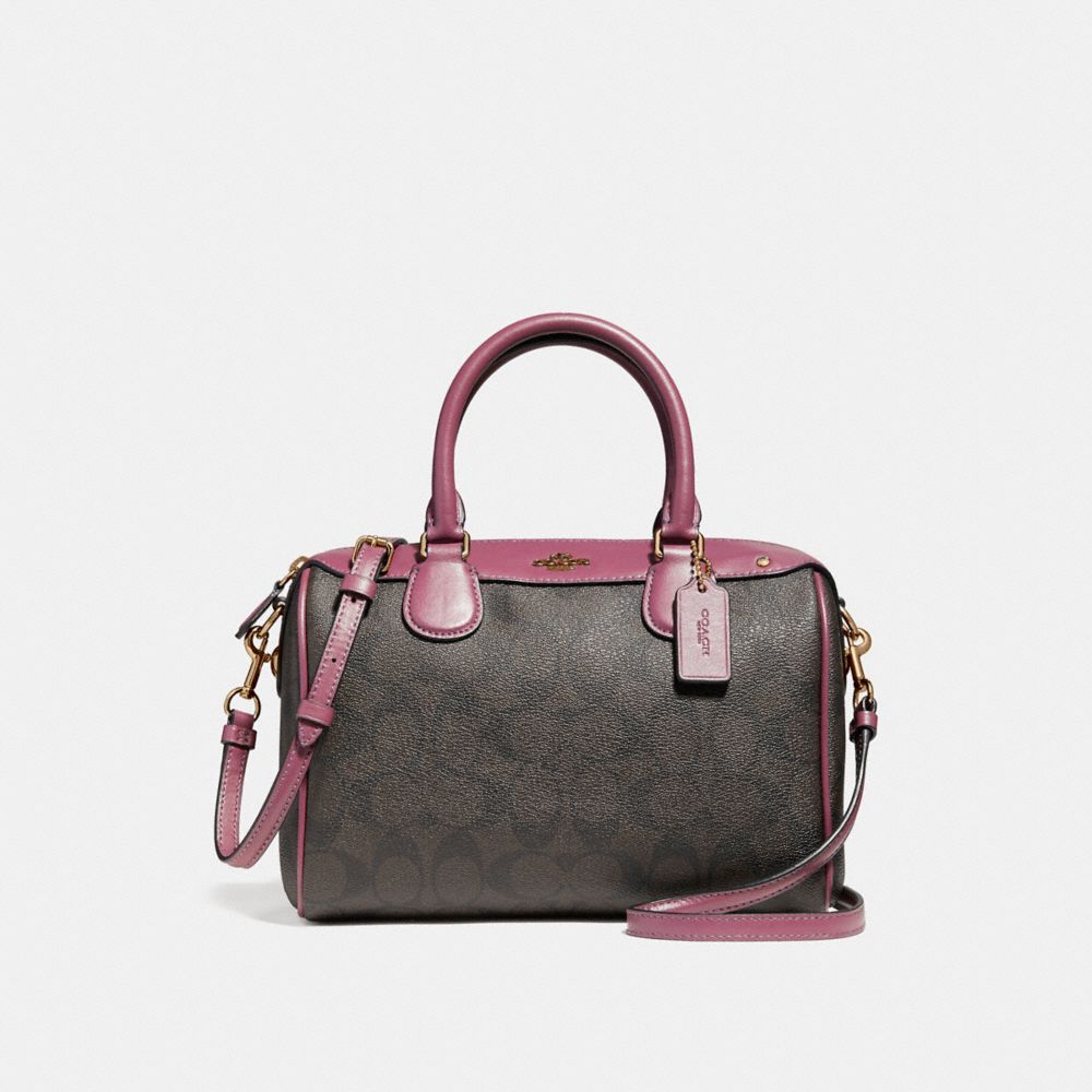 COACH MINI BENNETT SATCHEL - LIGHT GOLD/BROWN ROUGE - F58312