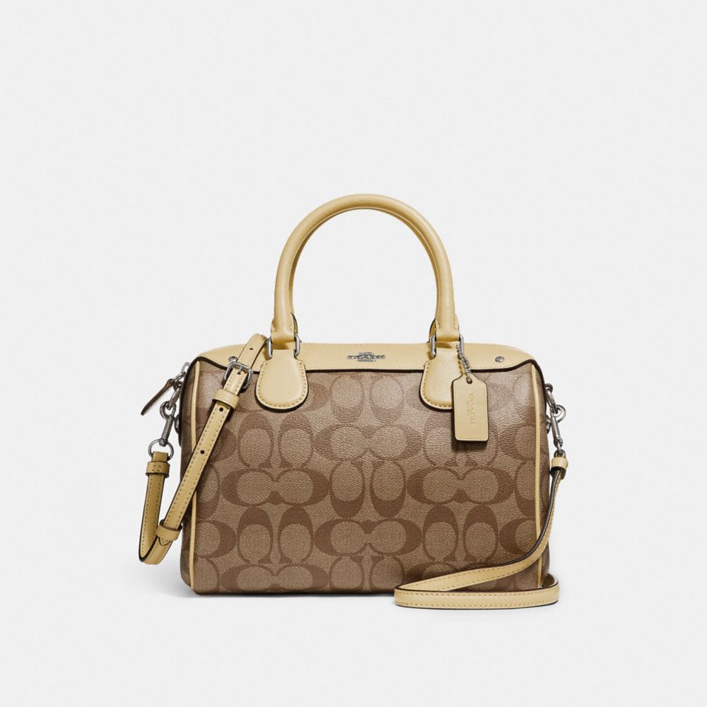 COACH F58312 Mini Bennett Satchel KHAKI/VANILLA/SILVER