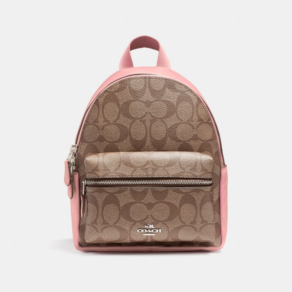 COACH F58315 - MINI CHARLIE BACKPACK - SILVER/KHAKI BLUSH 2 | COACH ...