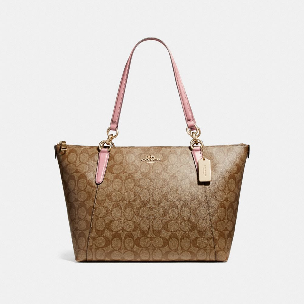 AVA TOTE - SILVER/KHAKI BLUSH 2 - COACH F58318