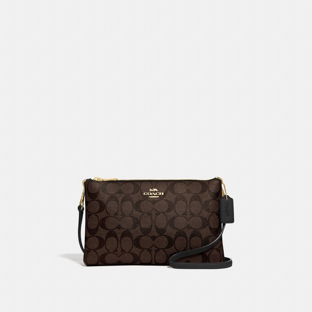 LYLA CROSSBODY IN SIGNATURE CANVAS - BROWN/BLACK/IMITATION GOLD - COACH F58328