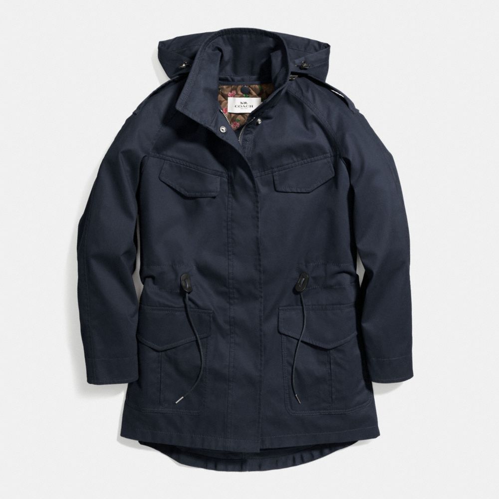 COACH F58337 Spring Slim Parka NAVY