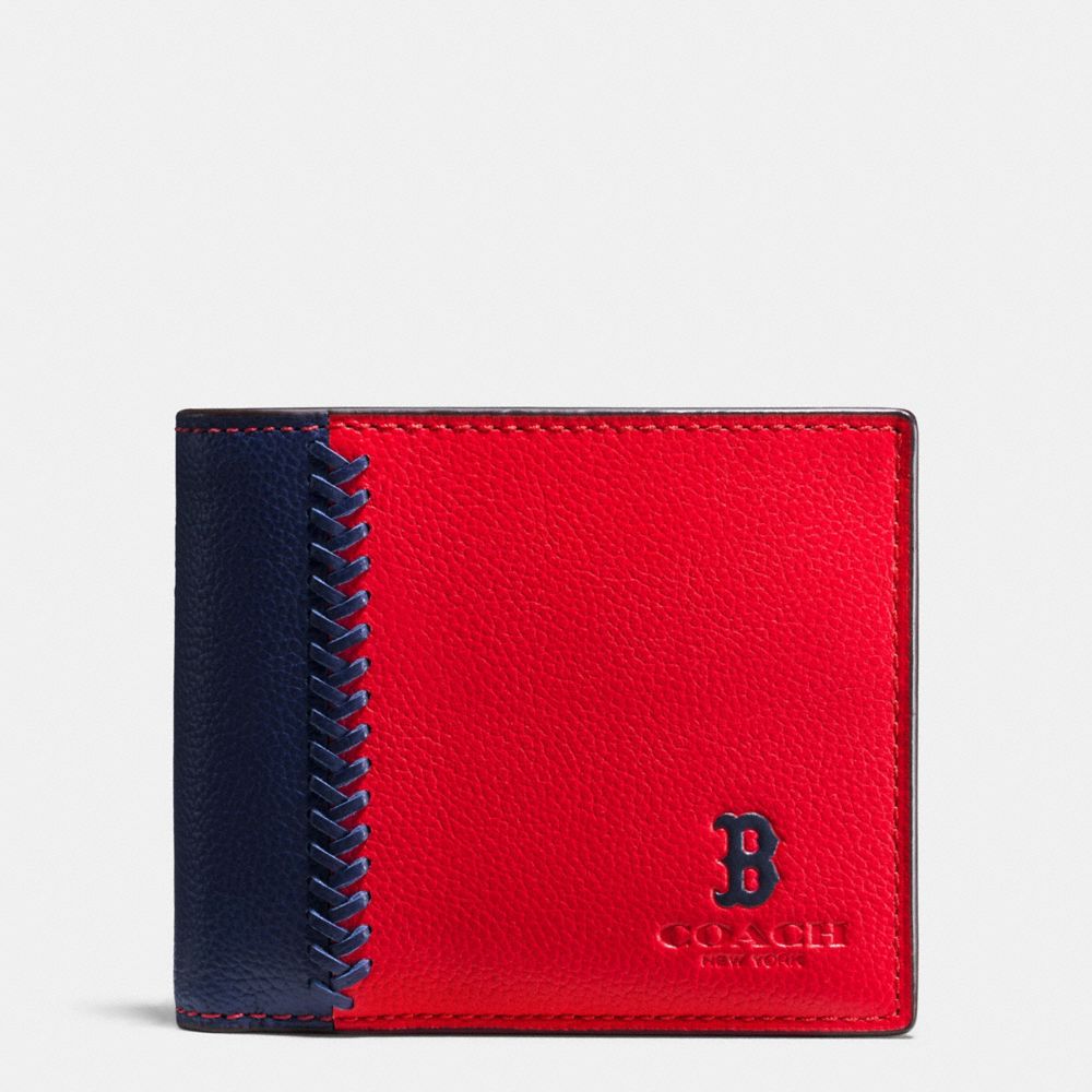 COACH F58376 - MLB 3-IN-1 WALLET IN SMOOTH CALF LEATHER BOS RED SOX