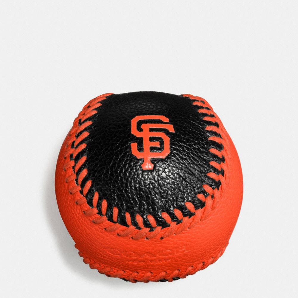 COACH MLB BASEBALL PAPERWEIGHT IN SMOOTH CALF LEATHER - SF GIANTS - F58377