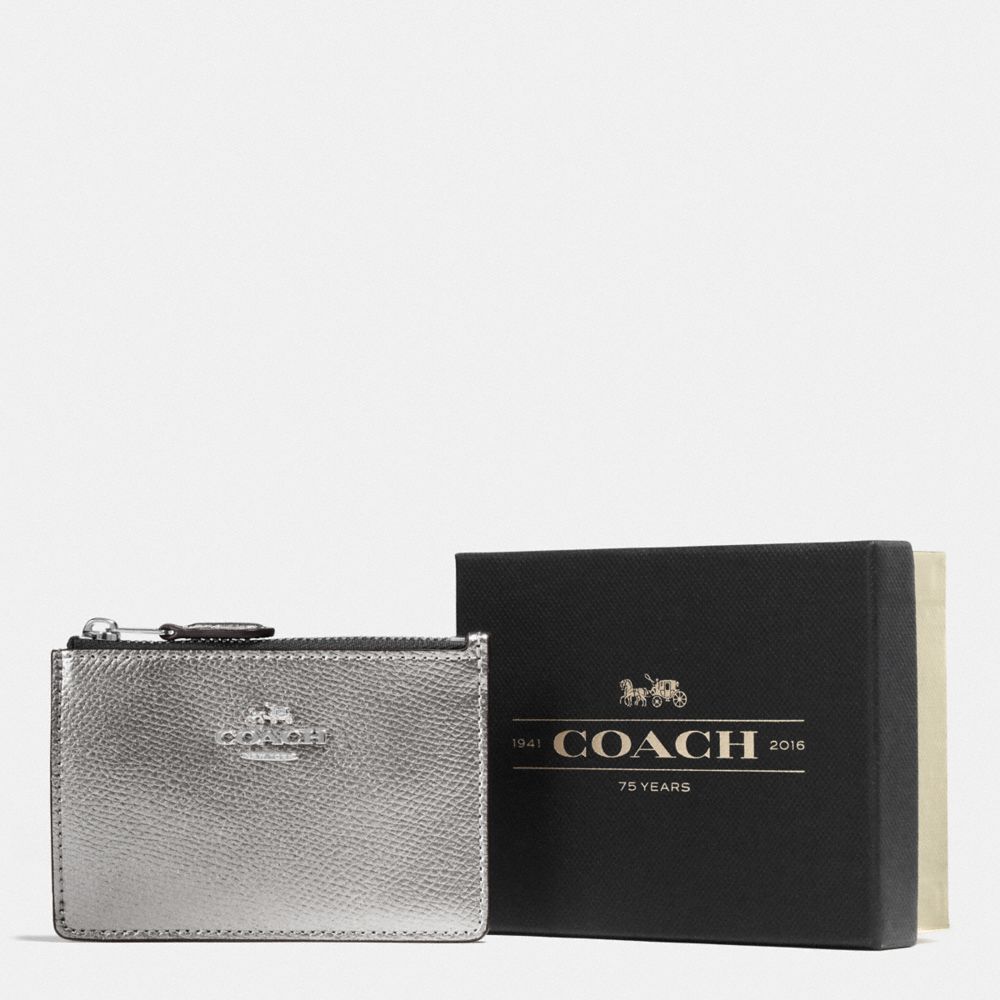 COACH F58424 - BOXED MINI SKINNY ID CASE SV/GUNMETAL