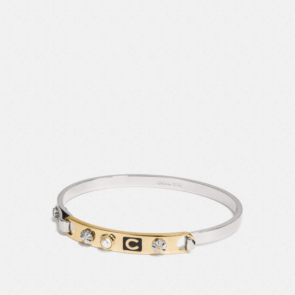 COACH F58444 - COACH ICONS TENSION BANGLE GOLD/SILVER