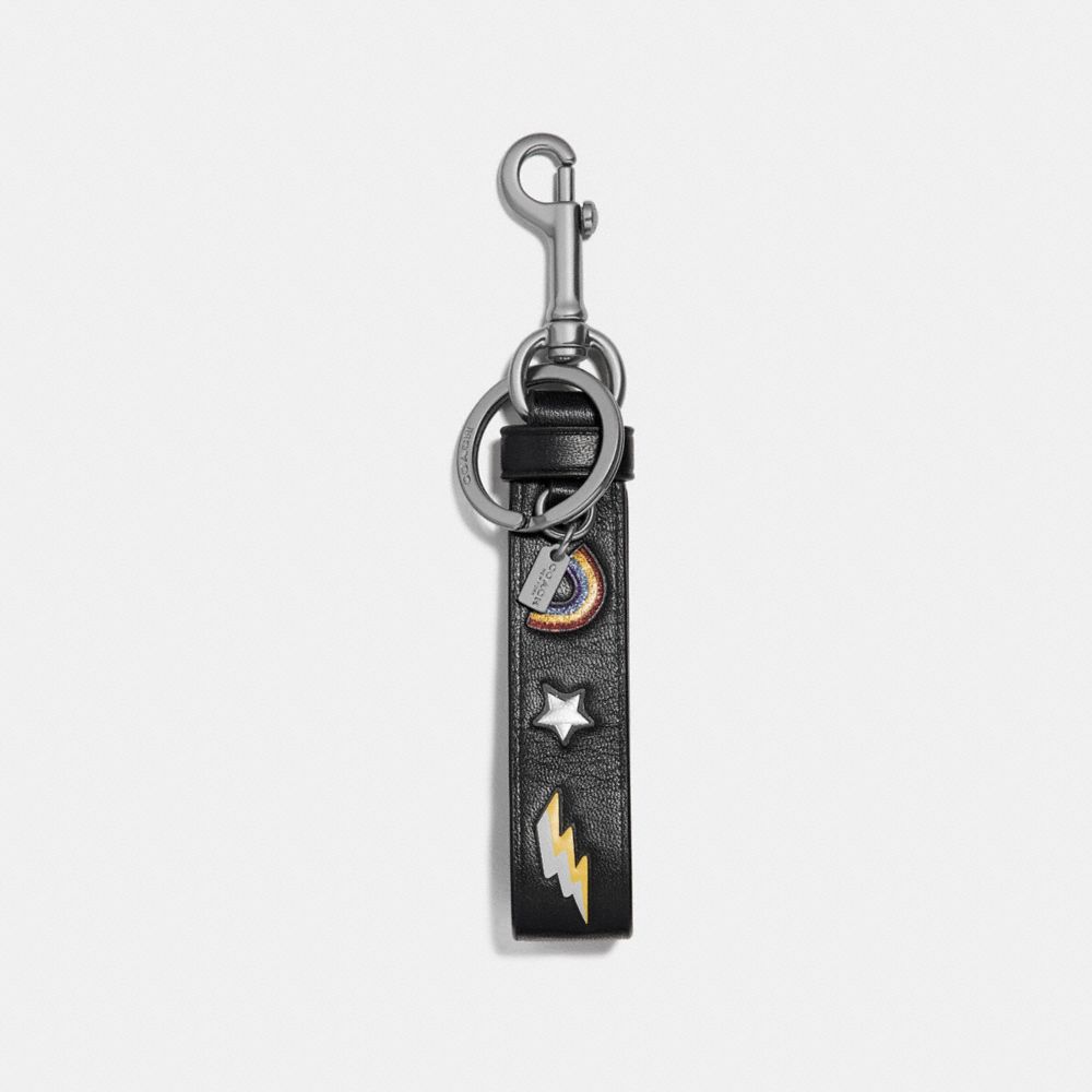 CHARM LOOP BAG CHARM - f58502 - BLACK/BLACK