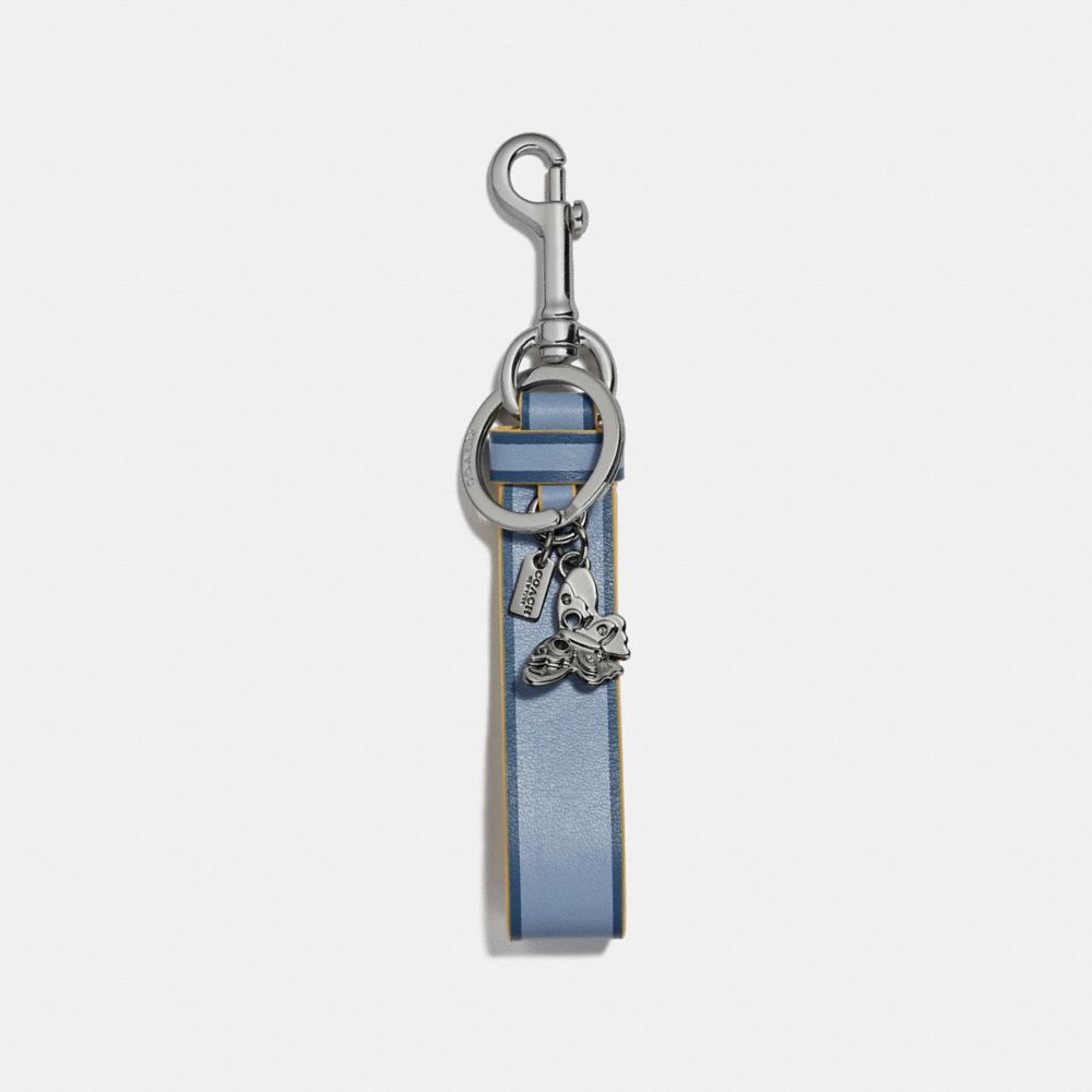 CHARM LOOP BAG CHARM - f58502 - SILVER/POOL